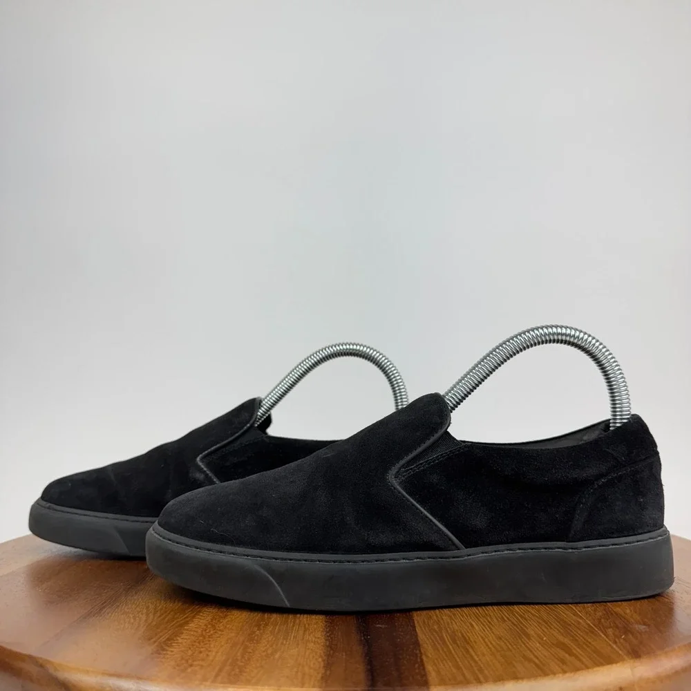 Womens Moncler Black Suede Casual Slip On Shoes Sneakers Size 36‎ US 6 M GUC